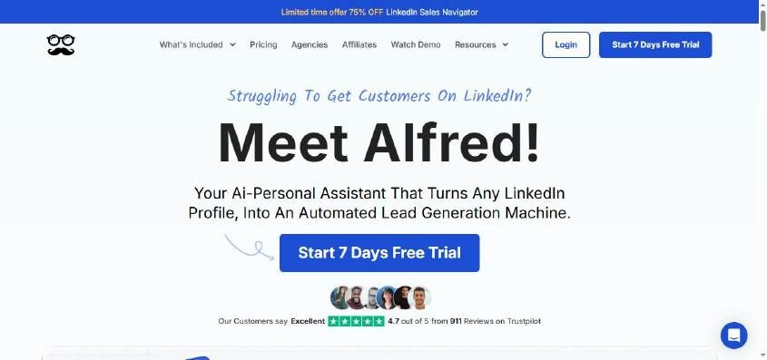 Meet Alfred homepage