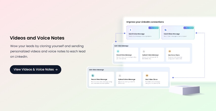 Videos and Voice Notes feature