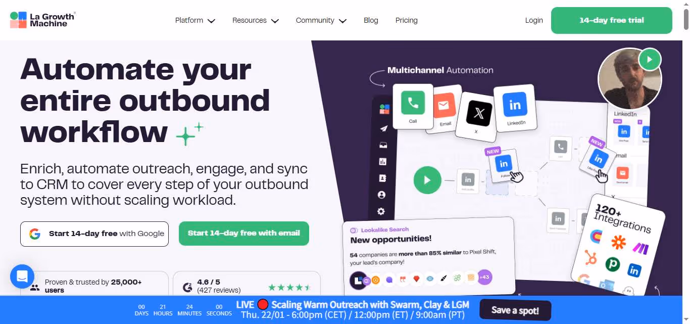 la growth machine homepage