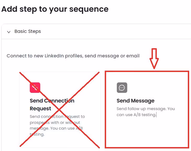you need to send a message request and not a connection request while reaching out to all your 1st degree connection.