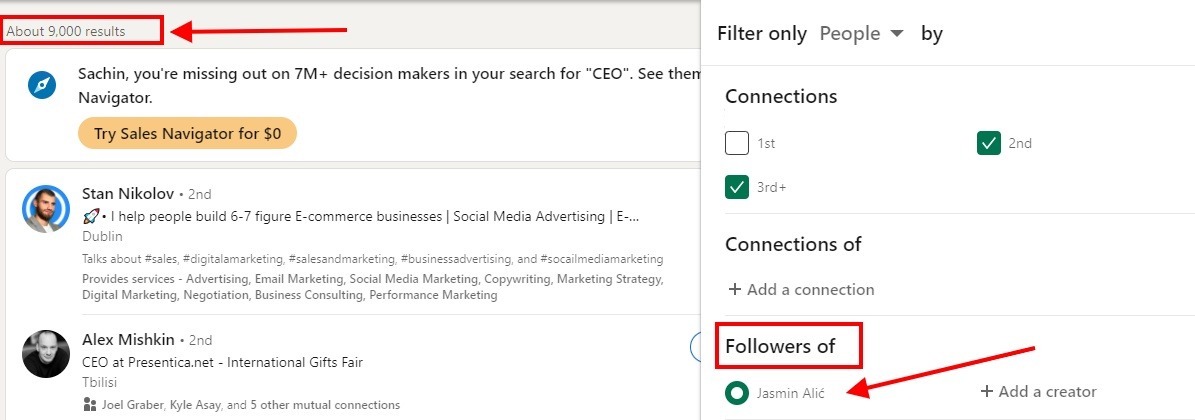 how you can use filters to reduce search results. 