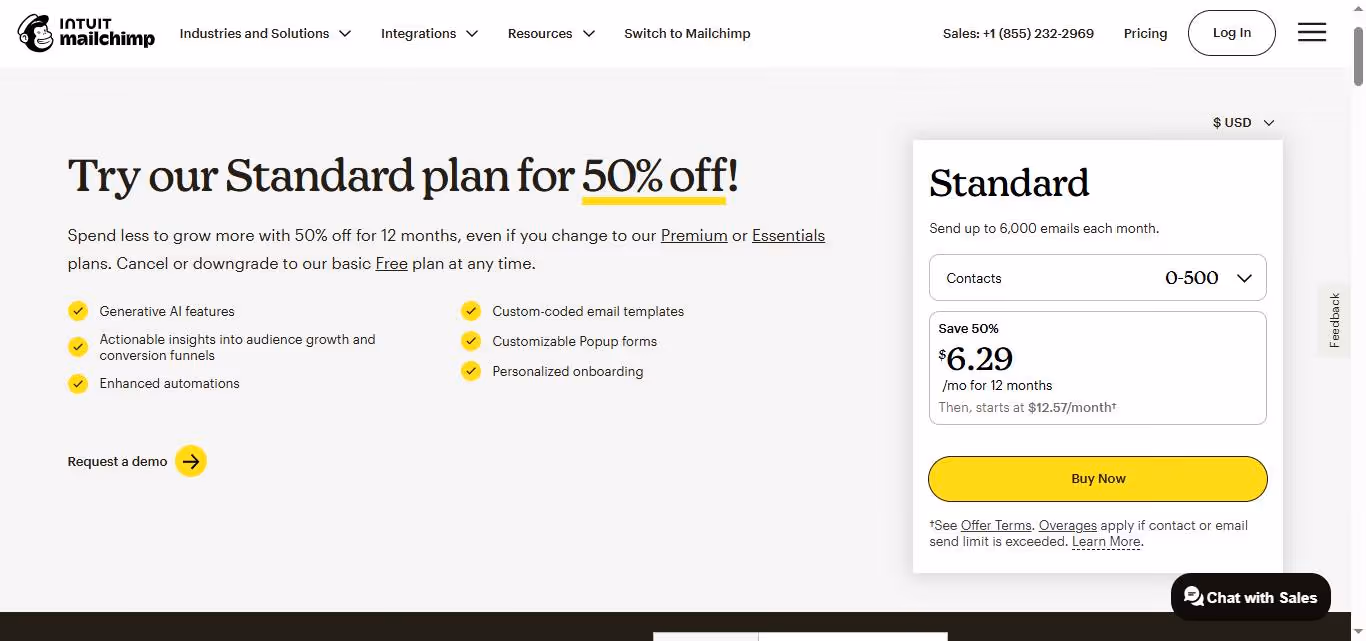 Mailchimp pricing