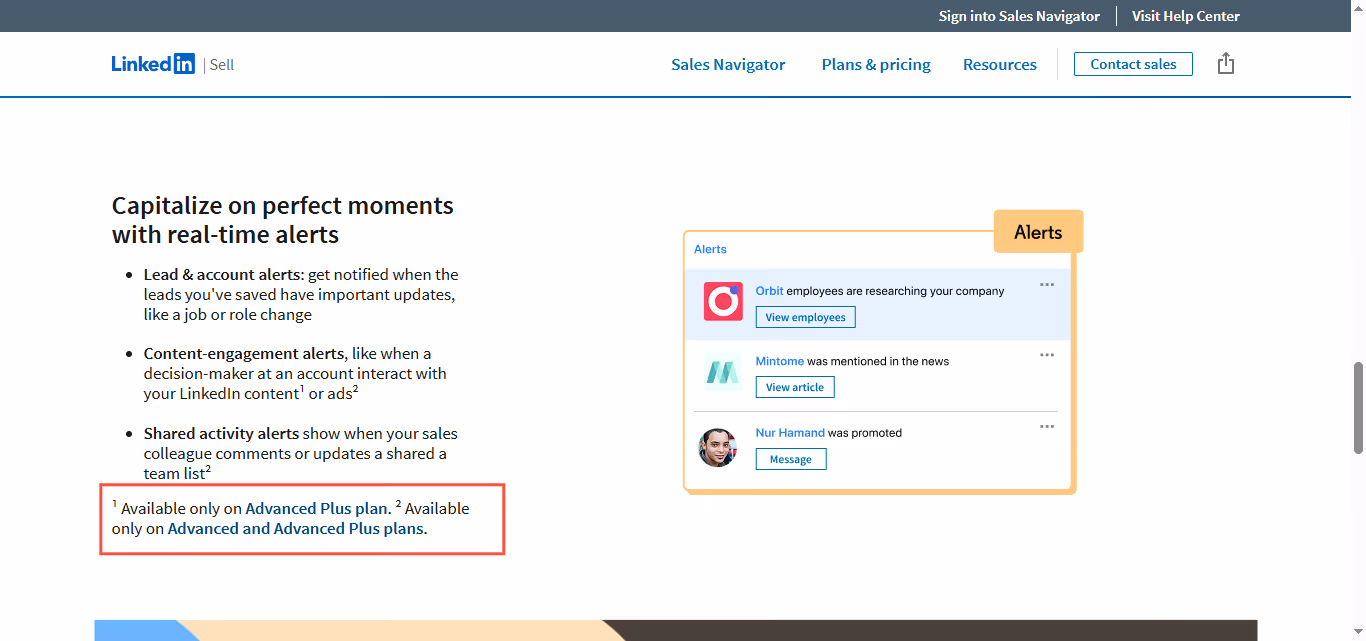 alerts on linkedin