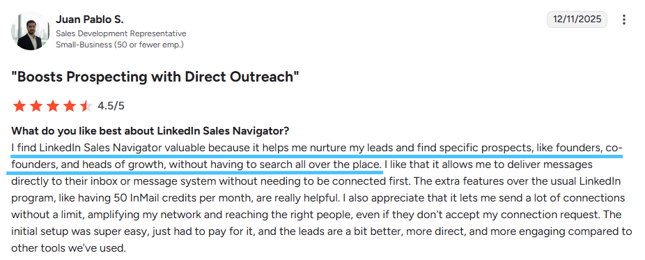 sales nav review