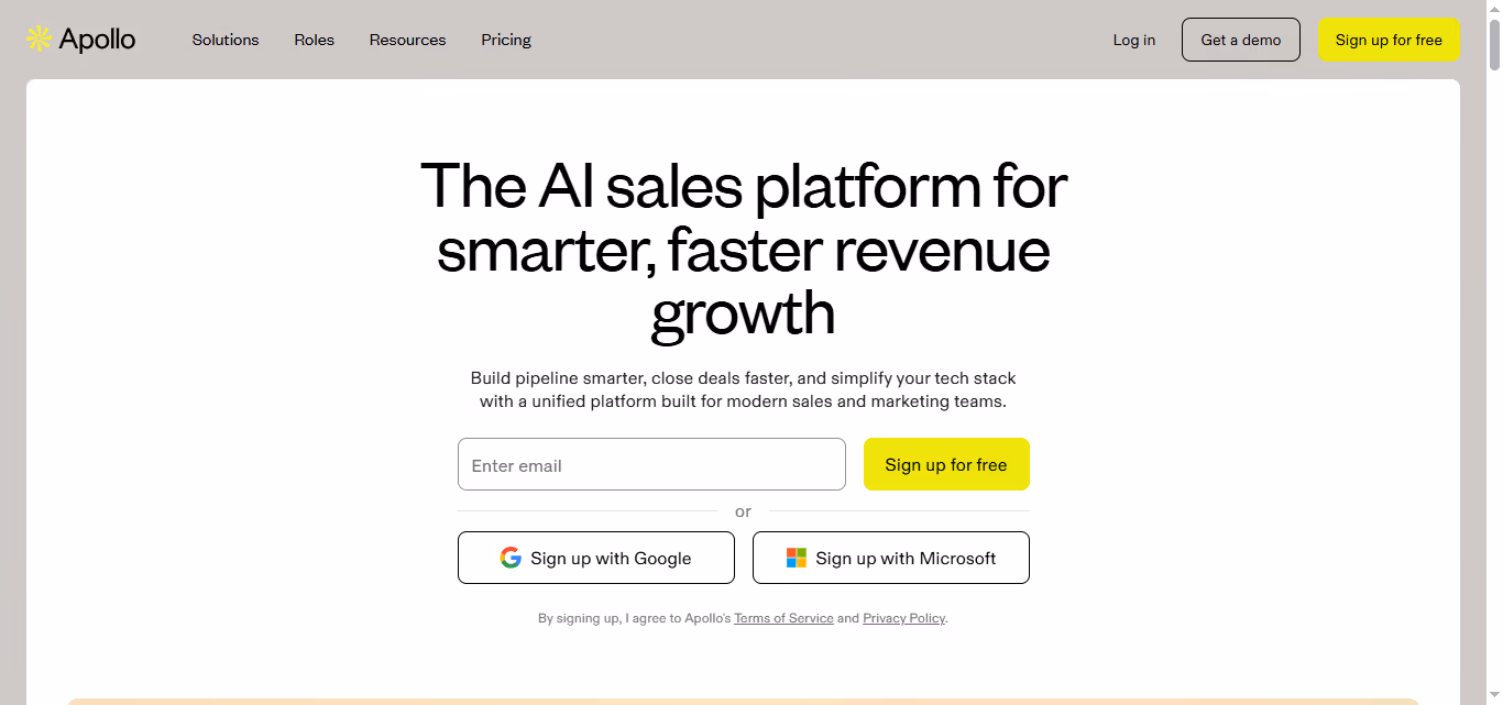apollo homepage