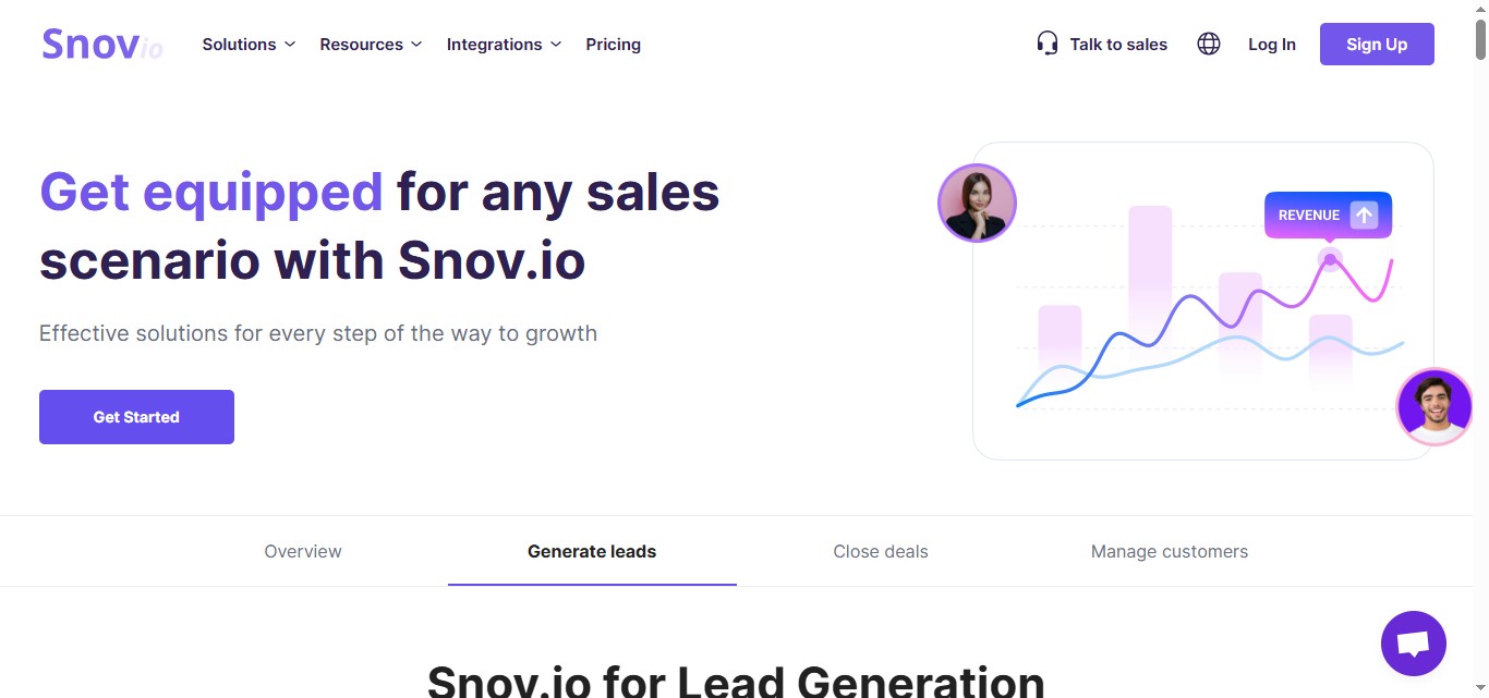 Snov.io homepage