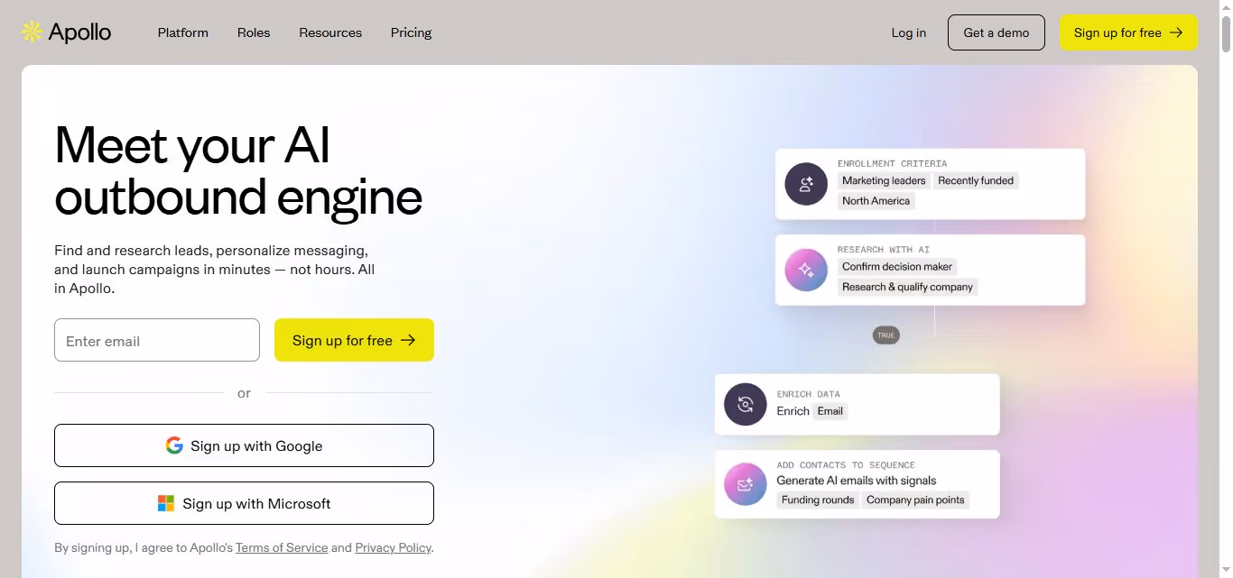 Apollo homepage