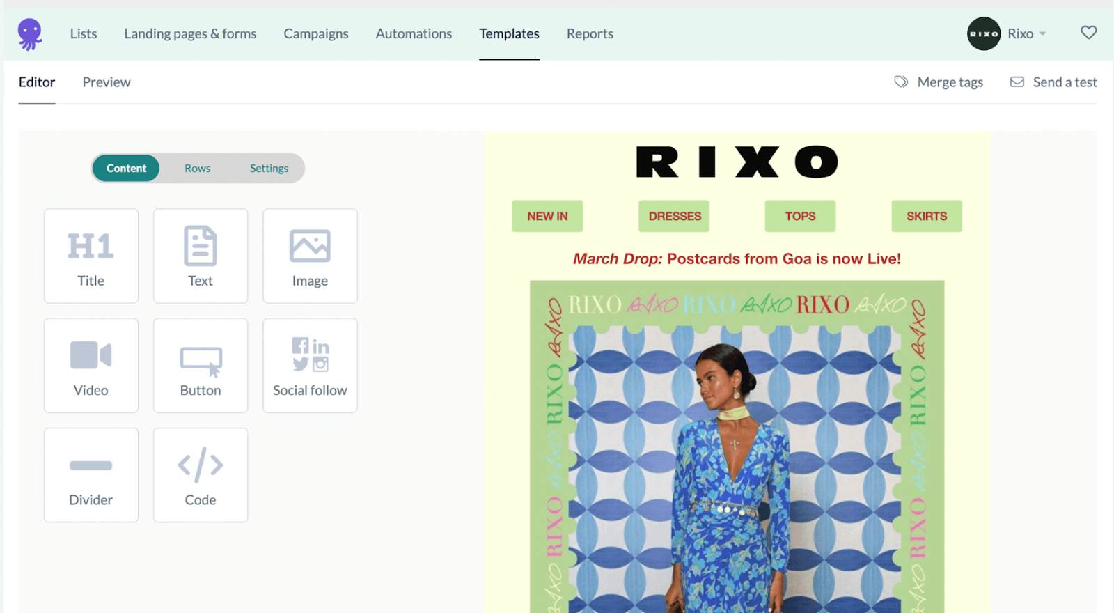 Email templates feature