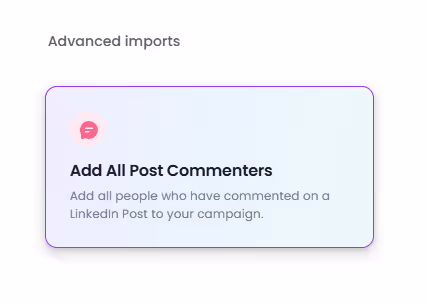 Advanced import