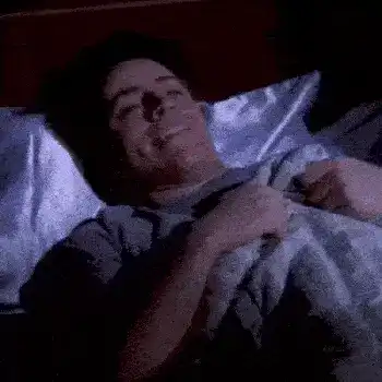 Joey Tribbiani waking up from a nightmare