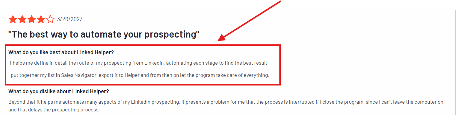Five star review of LinkedIn Helper: The best way to automate your prospecting