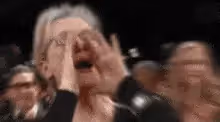 person shouting