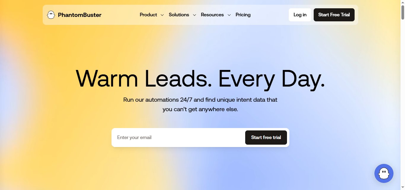 Home page of Phantom Buster