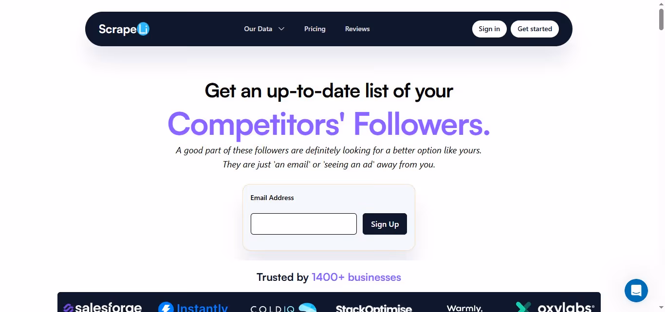 Scrapeli homepage