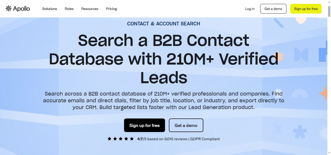 Apollo search  database