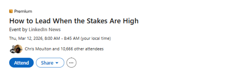 attend linkedin event