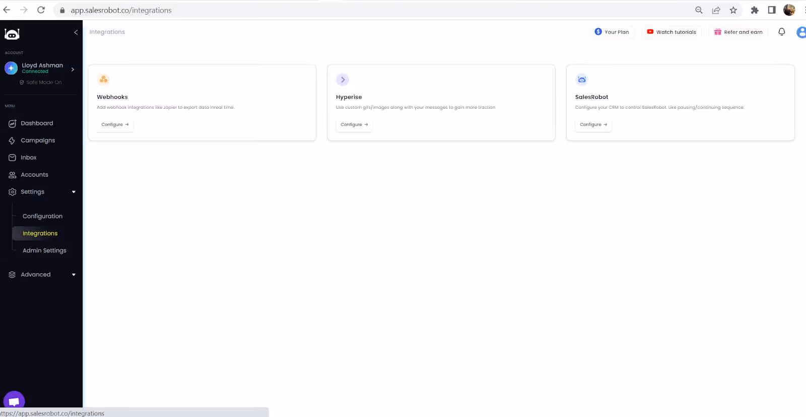 SalesRobot integration