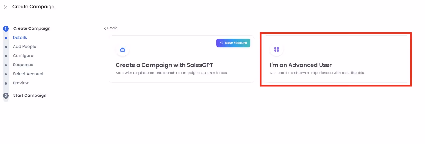 stepyou need to follow to create and execute a campaign in Salesrobot. s 