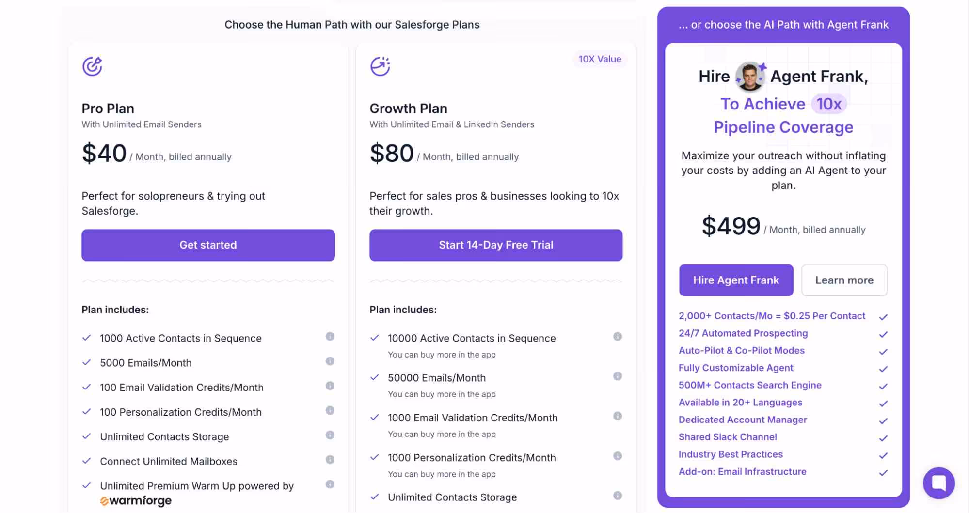 Salesforge pricing