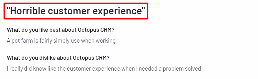 Octopus crm g2 review
