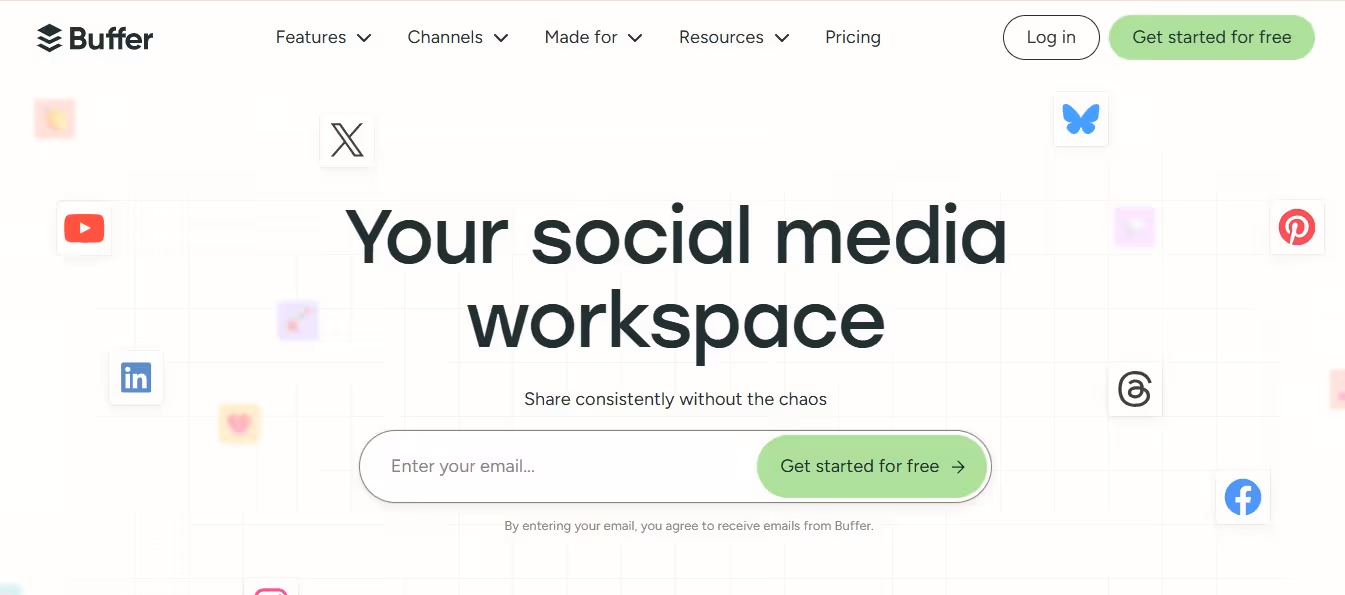 Buffer homepage