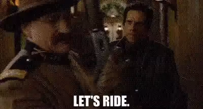 man saying lets ride