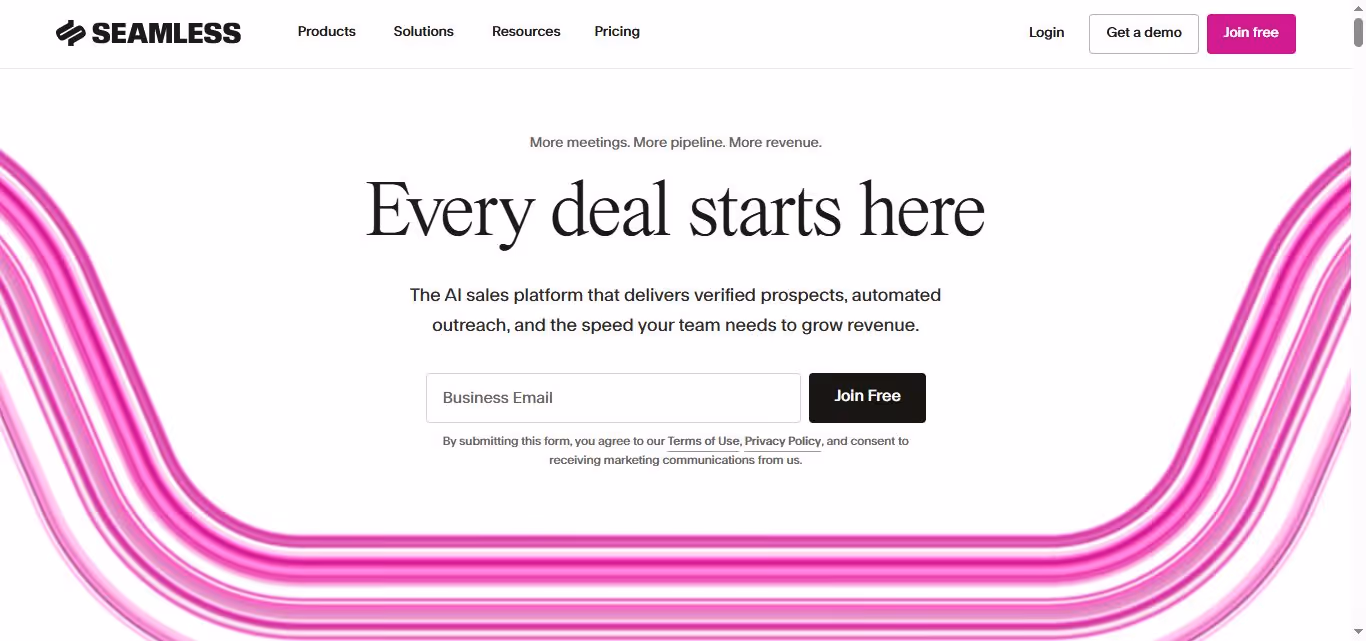 Seamless.ai homepage