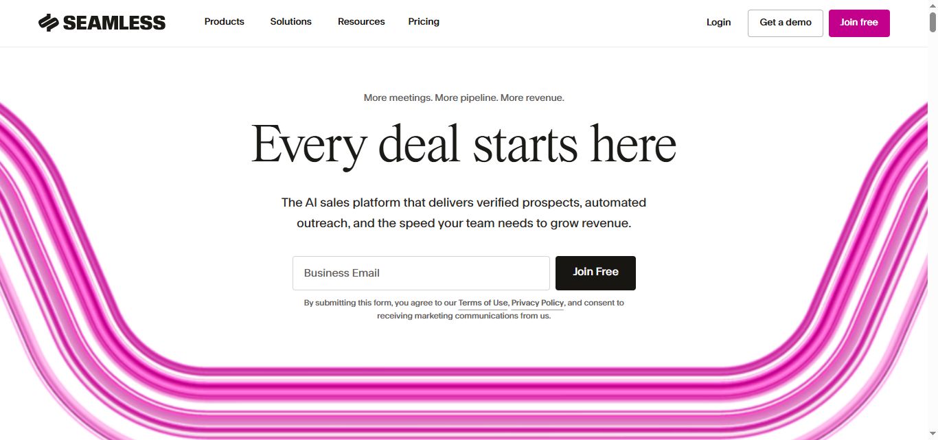 Seamless.ai homepage