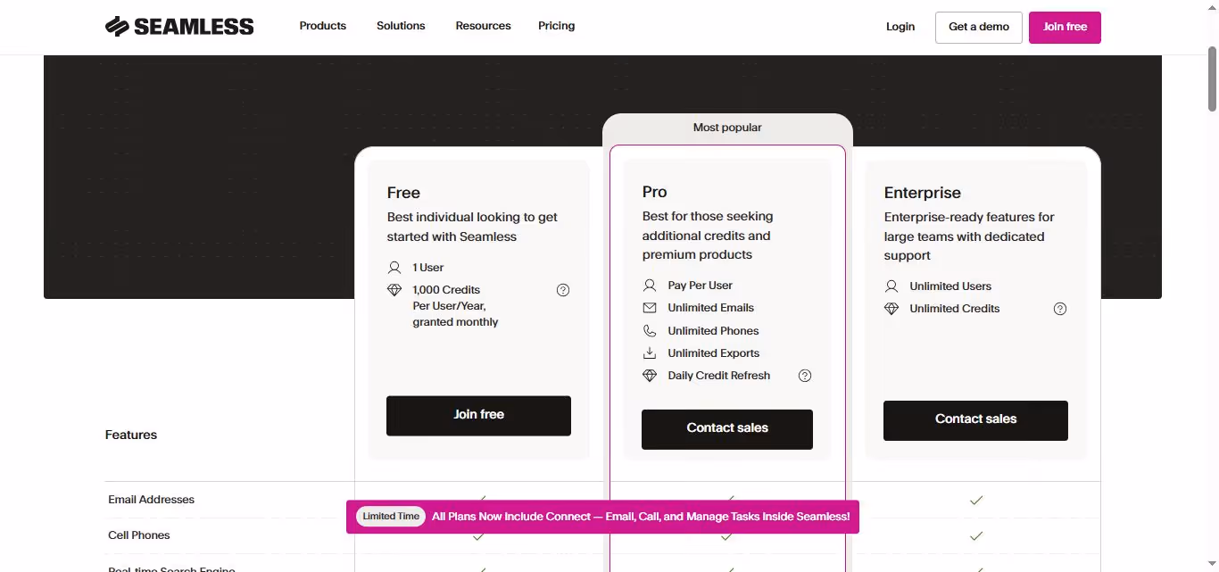 seamless ai pricing