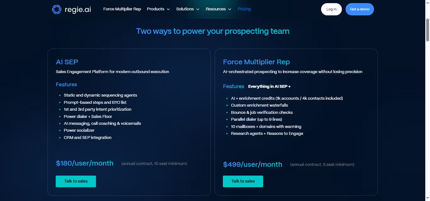 regie ai pricing