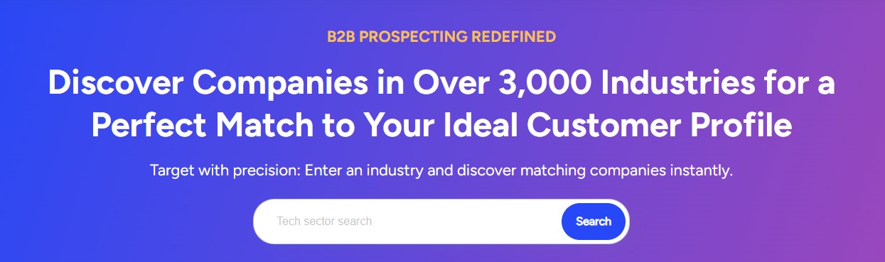 Discover companies in over 3,000 industries