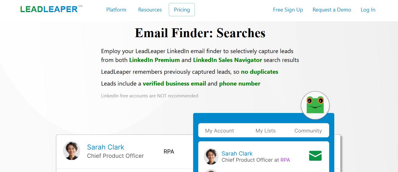 LeadLeaper email finder for LinkedIn.