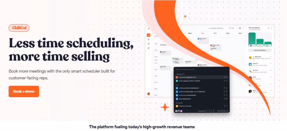 ChiliCal is a smart scheduling tool that helps customer-facing reps book more meetings and spend less time scheduling.