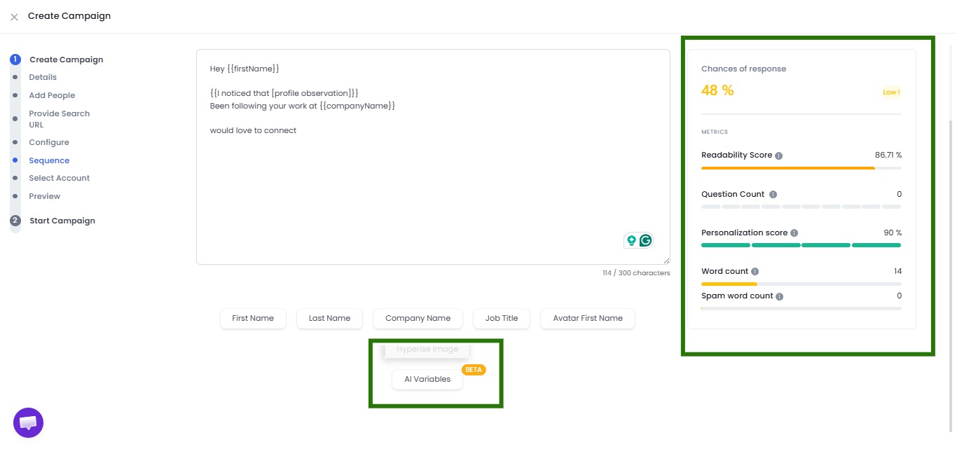 personalize your message