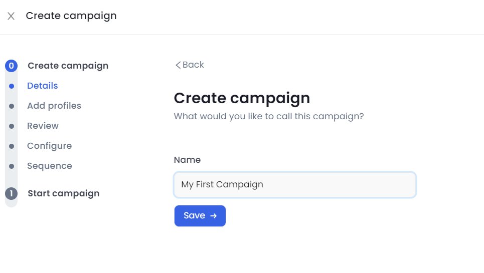 Salesrobot create campaign screenshot