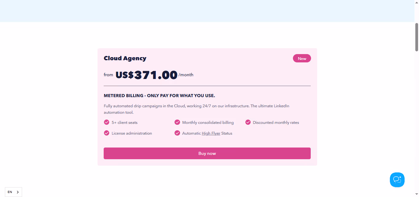 Duxsoup agency pricing model