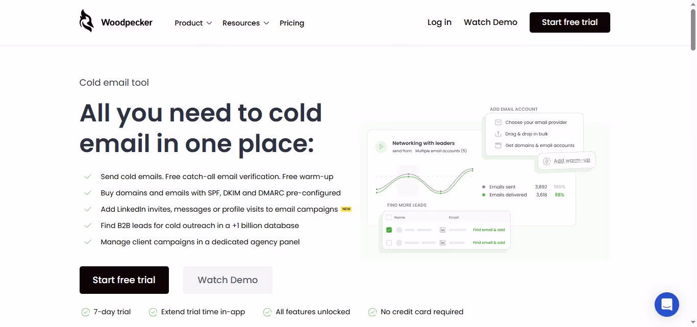 Woodpecker cold email tool.