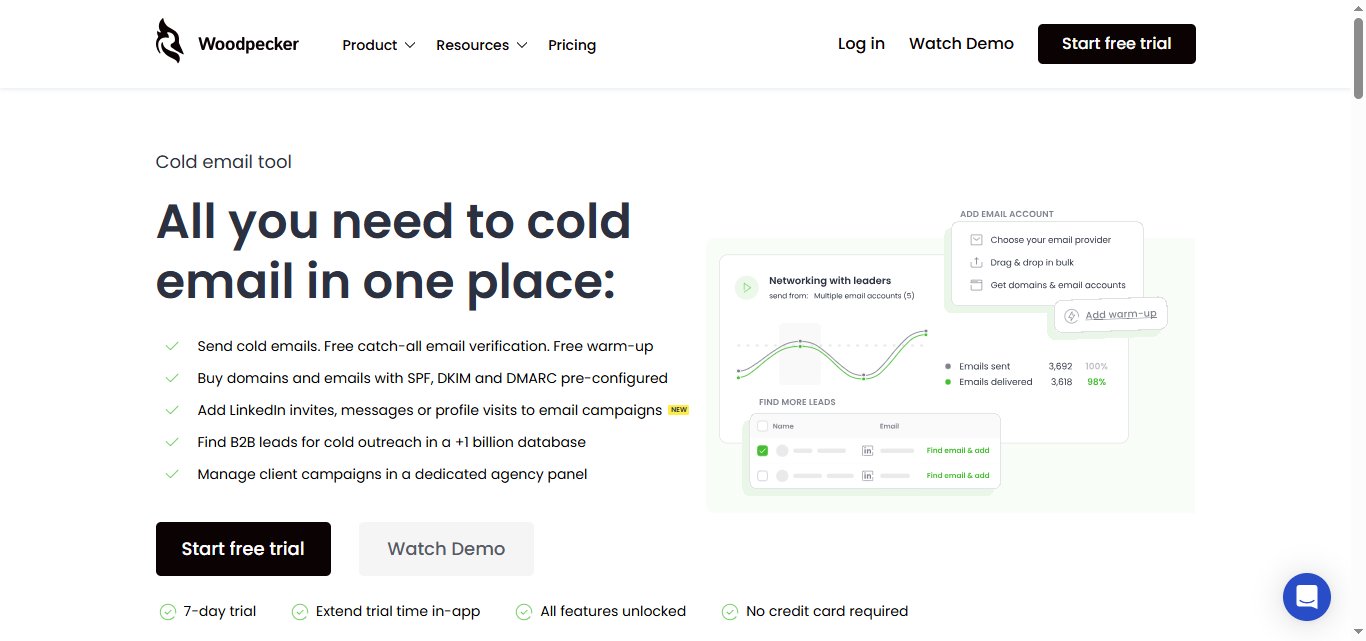 Woodpecker cold email tool.