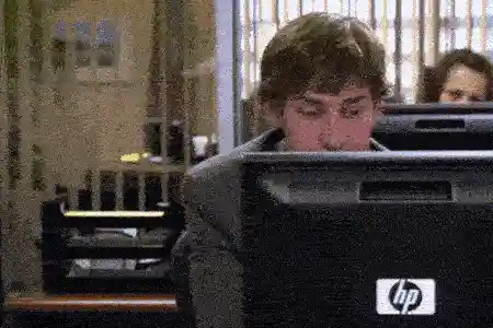 Jim Halpert from the Office looking concerned