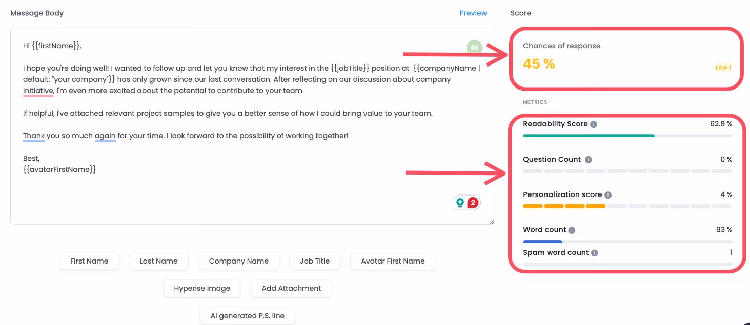 After interview Follow up email template 5