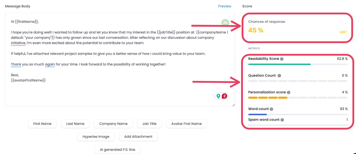 After interview Follow up email template 5