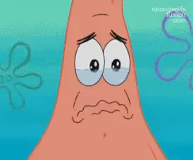 sad faced Patrick