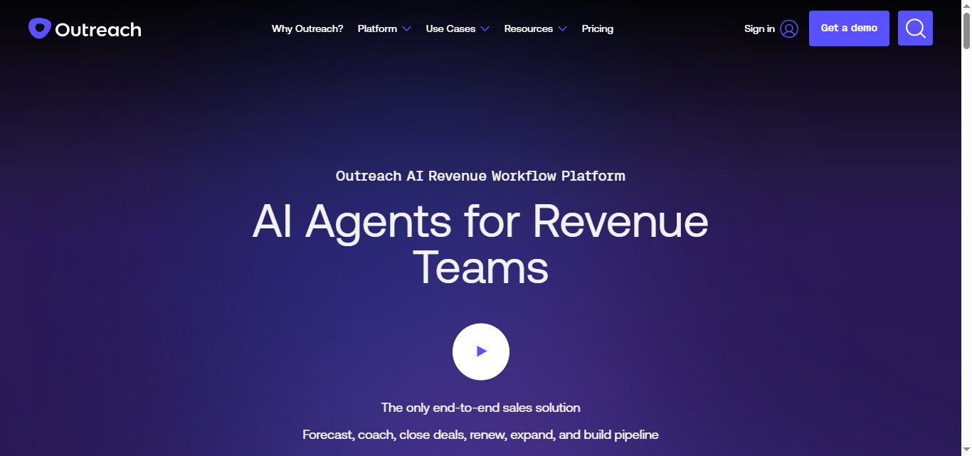 Outreach.io homepage