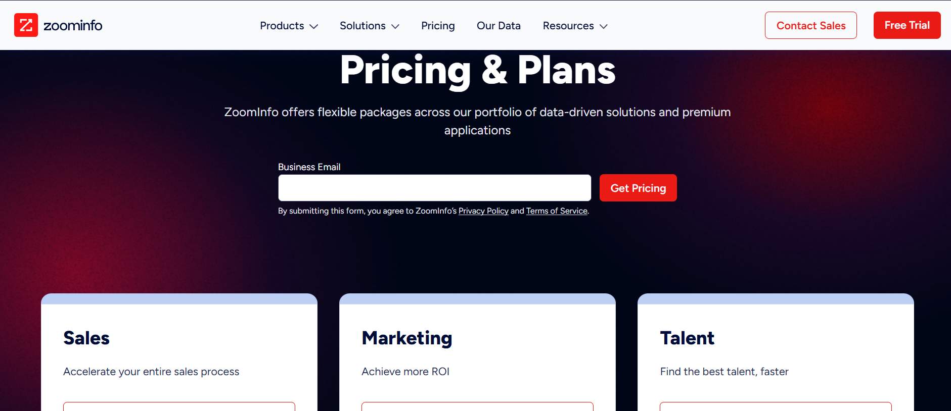 ZoomInfo Pricing & Plans