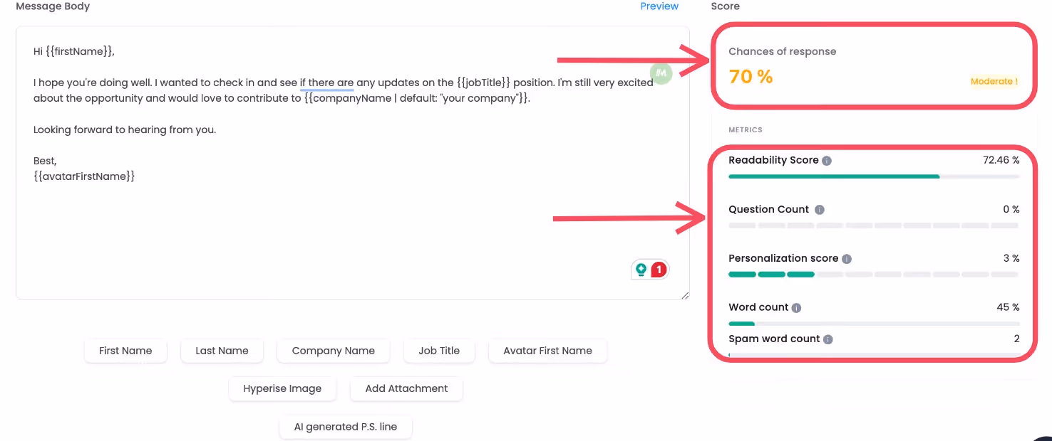 After interview Follow up email template 1