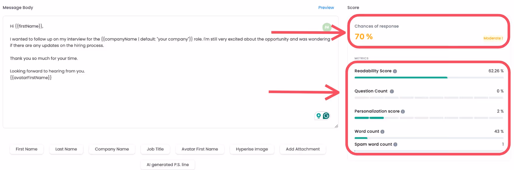 After interview Follow up email template 3