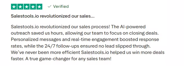 Salestools.io revolutionized our sales process!