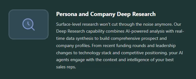  SalesTools AI Agents homepage with headline "Time your outreach perfectly with real-time intent signals
