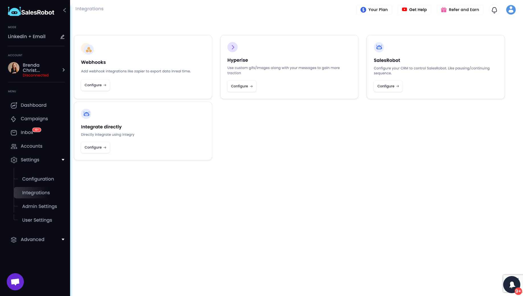 SalesRobot integrations