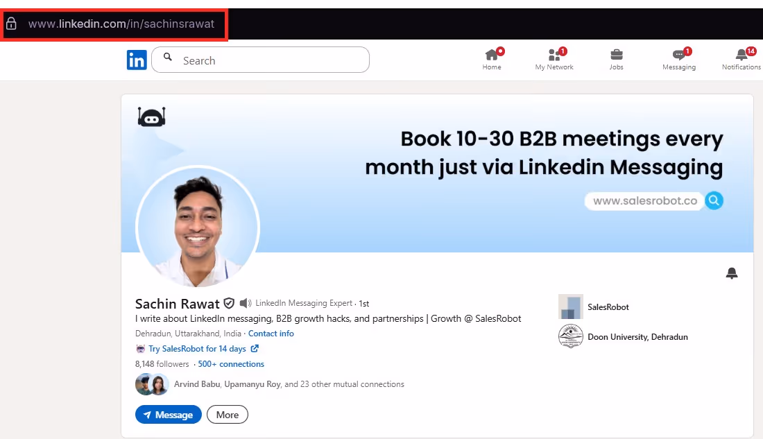 LinkedIn profile
